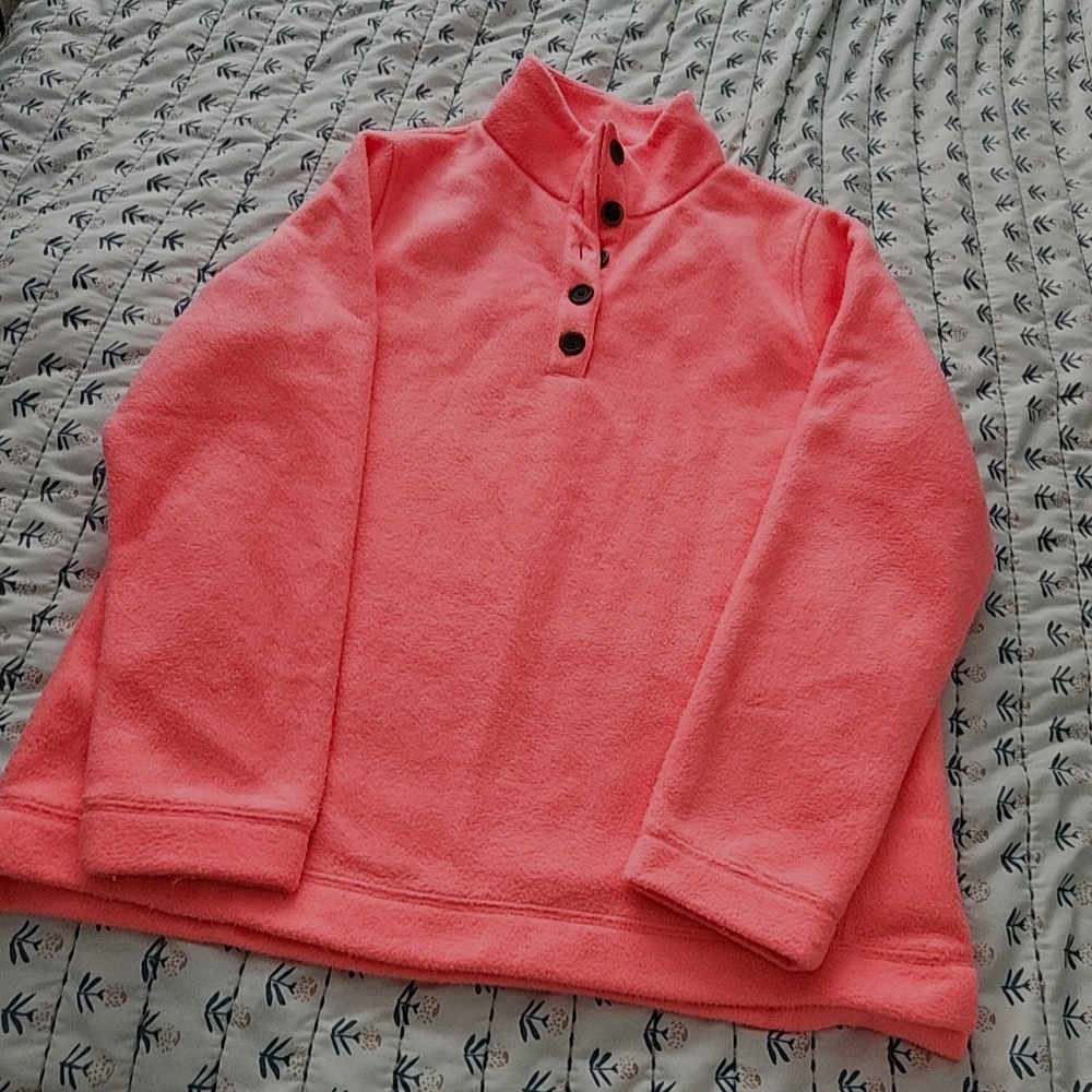 Very good Condition.  J. Crew Cozy Pink Women's Fleece Pullover